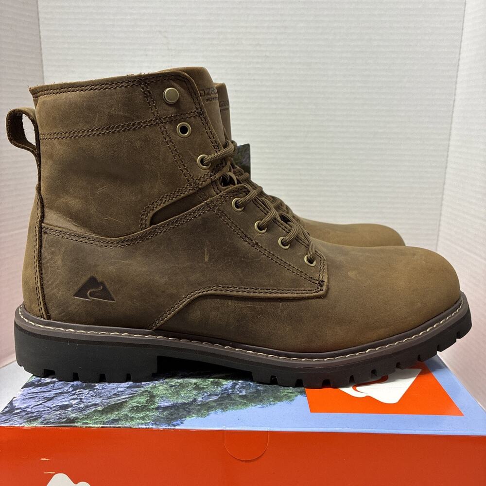 Ozark Trail Men's Range Clean Toe Mountain Hiking Boots Size 12 Brown